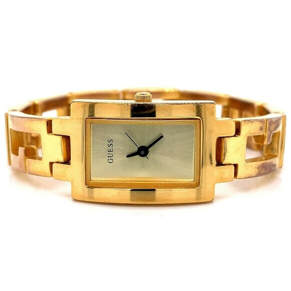Guess G65771l Stainless Gold-Tone 17.5MM Logo Gold-Tone Dial Watch! 505 - Picture 1 of 10